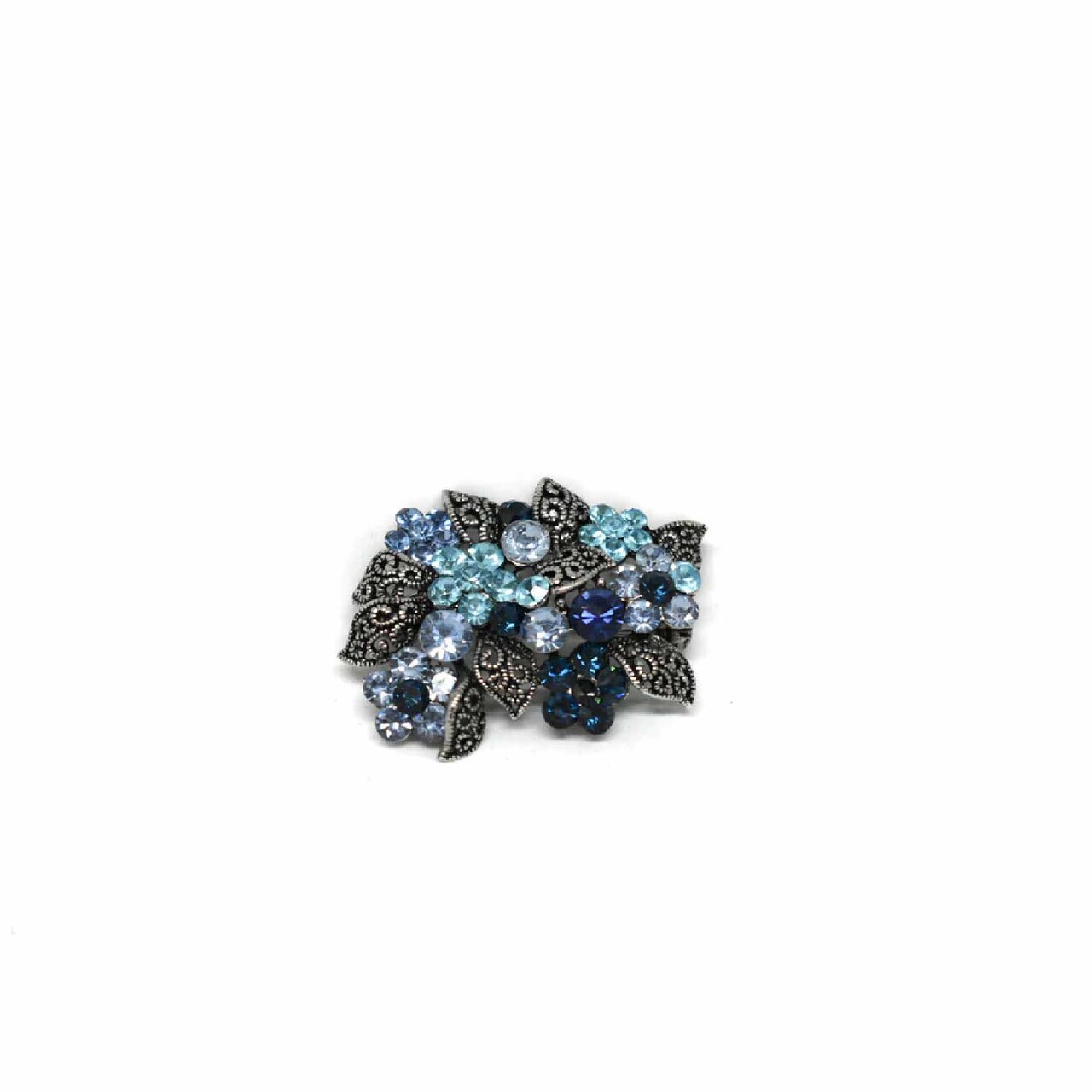 Rhinestone Flower Bouquet Brooch Pins For Clothing Hair Accessories 1 1/2 Inch